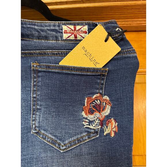 Machine Nouvelle Mode Flair Jeans with embroidered floral flowers SIZE 11 NEW - Picture 7 of 9